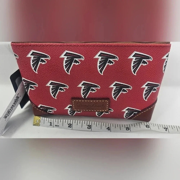 Dooney & Bourke Atlanta Falcons Cosmetic Bag Zippered Pouch 6.5 X 4 X 2 NWT - Picture 11 of 12